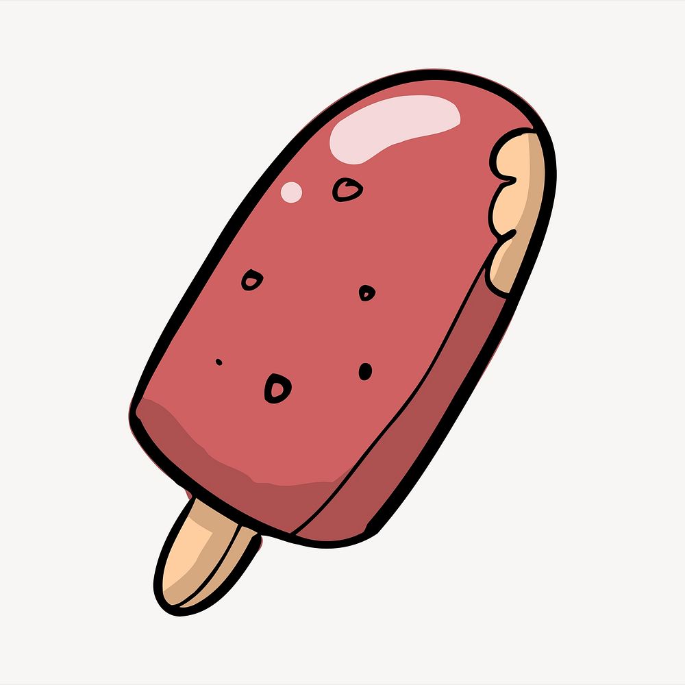 Popsicle  clipart, cute illustration. Free public domain CC0 image.