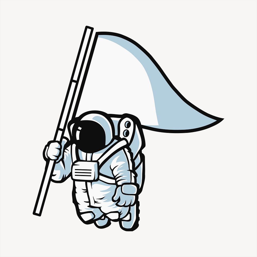 Astronaut collage element, cute illustration vector. Free public domain CC0 image.