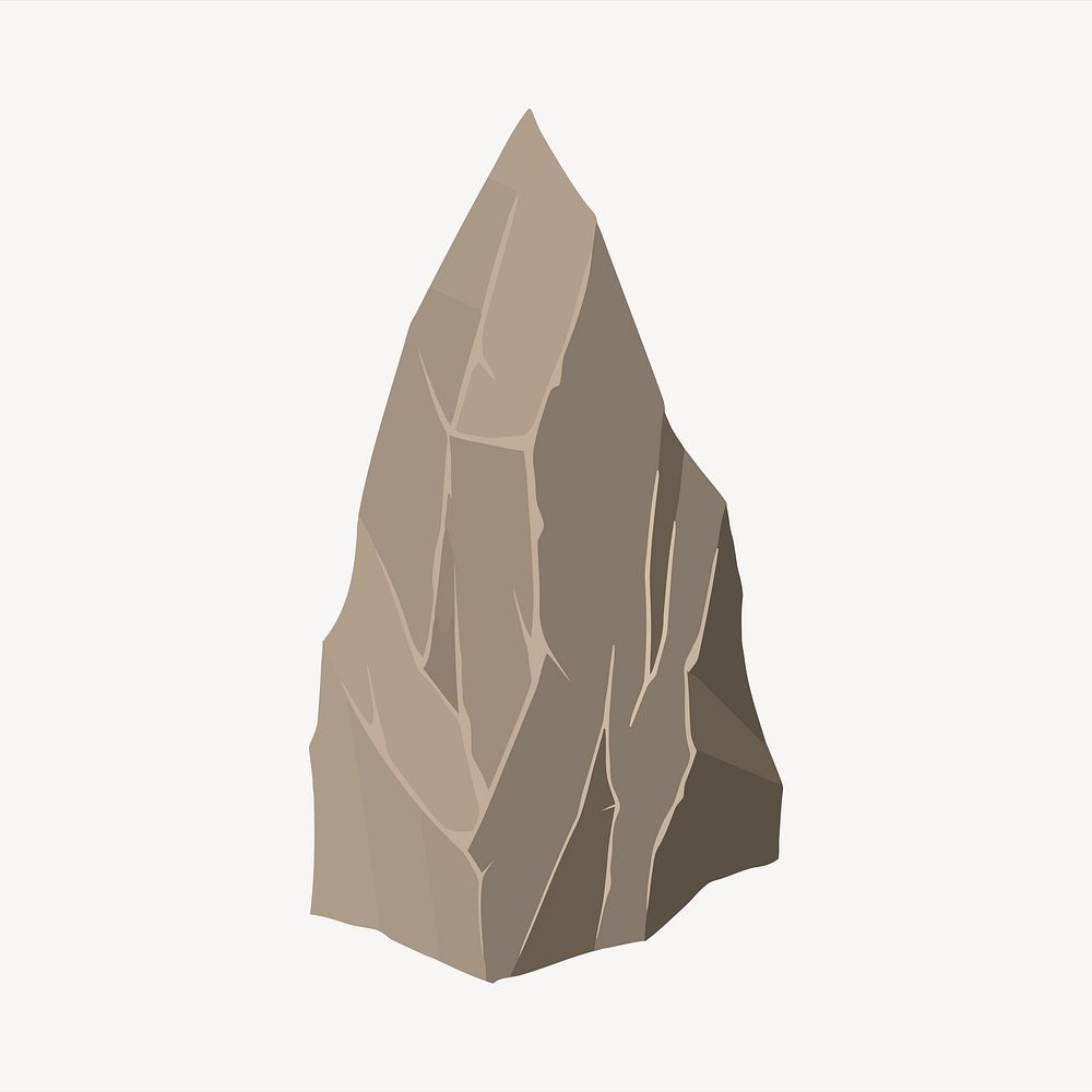 Rock clipart, stone illustration. Free public domain CC0 image.