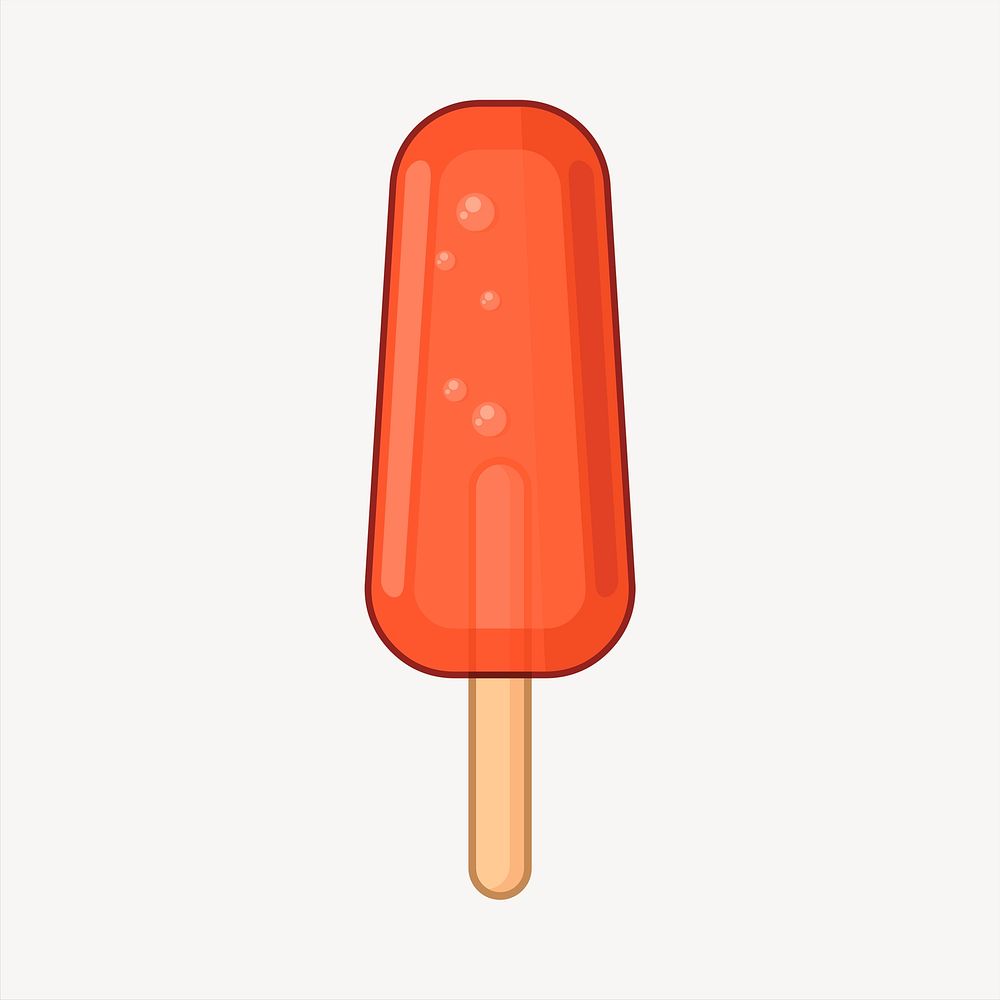 Popsicle collage element, cute illustration vector. Free public domain CC0 image.