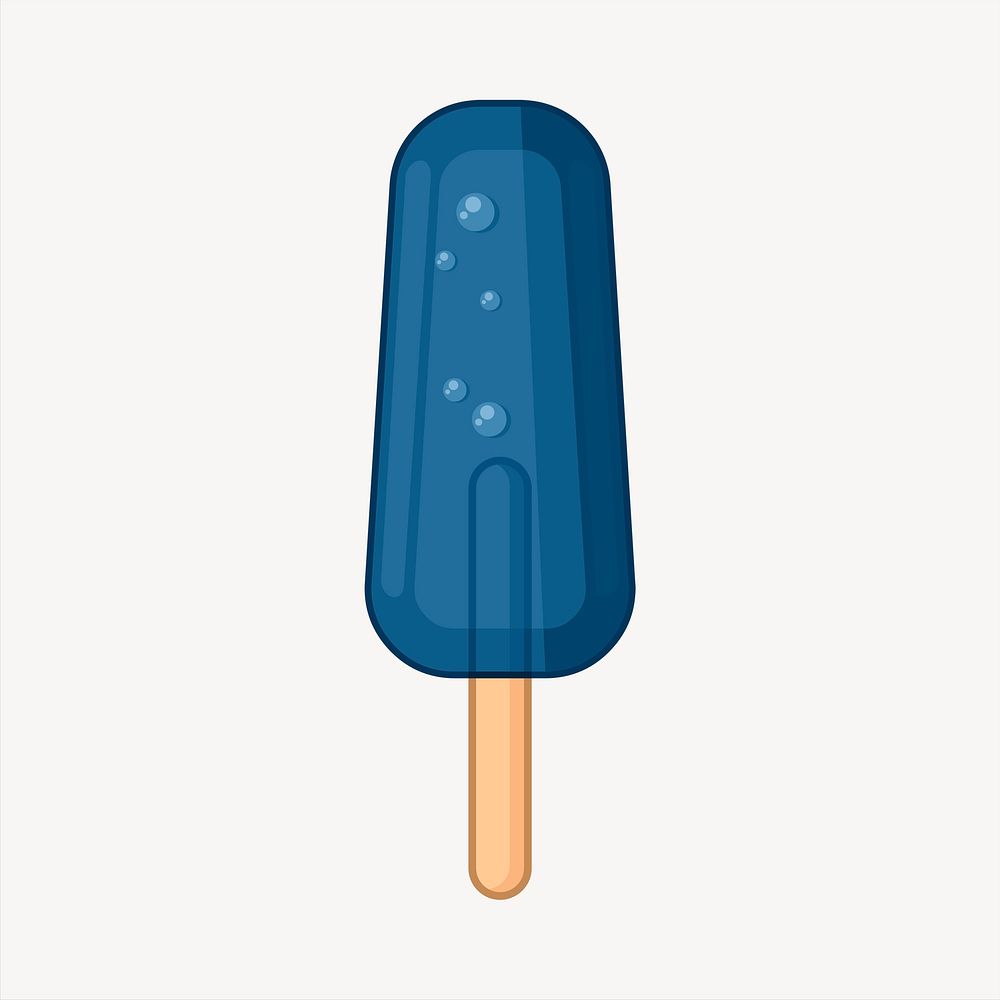 Popsicle collage element, cute illustration vector. Free public domain CC0 image.