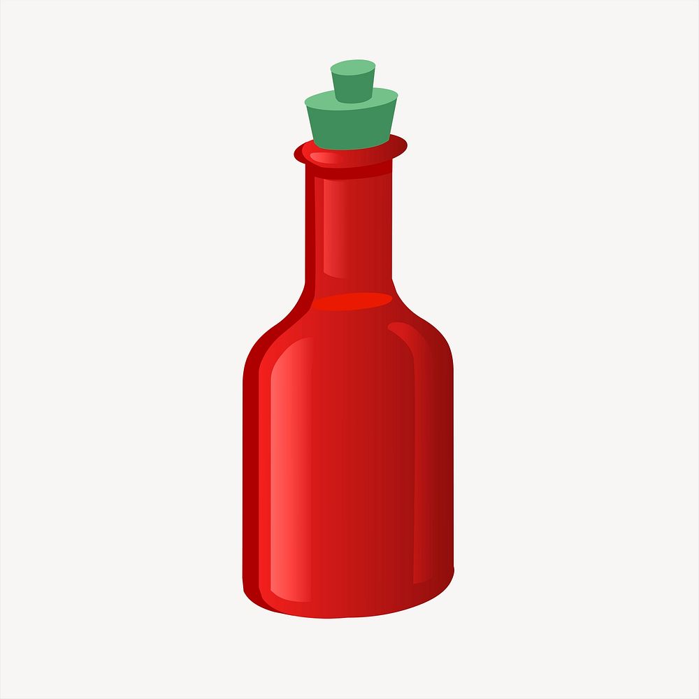 Hot sauce clipart, cute illustration. Free public domain CC0 image.