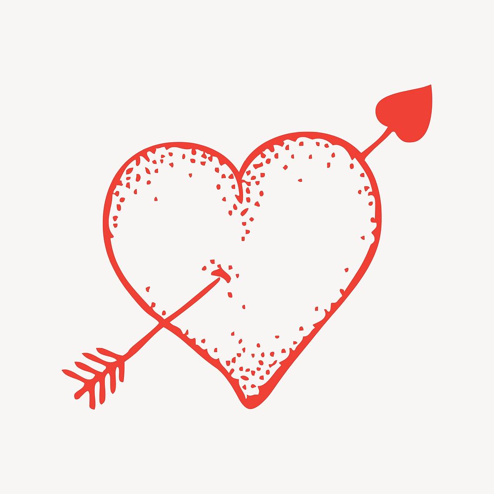 Valentine's heart clip art. Free public domain CC0 image.