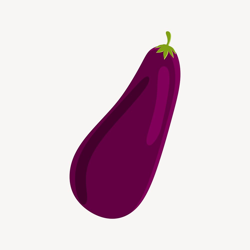 Eggplant clip art. Free public domain CC0 image.