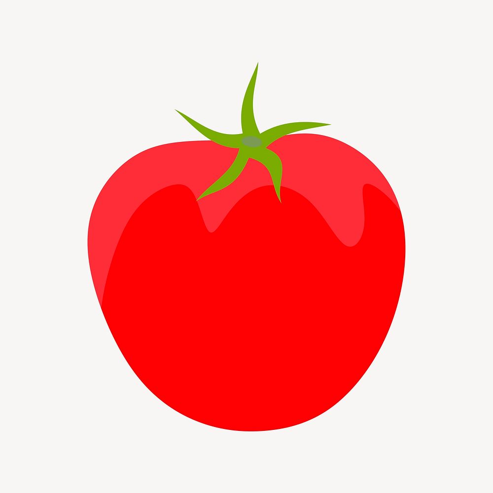 Tomato collage element, cute illustration vector. Free public domain CC0 image.