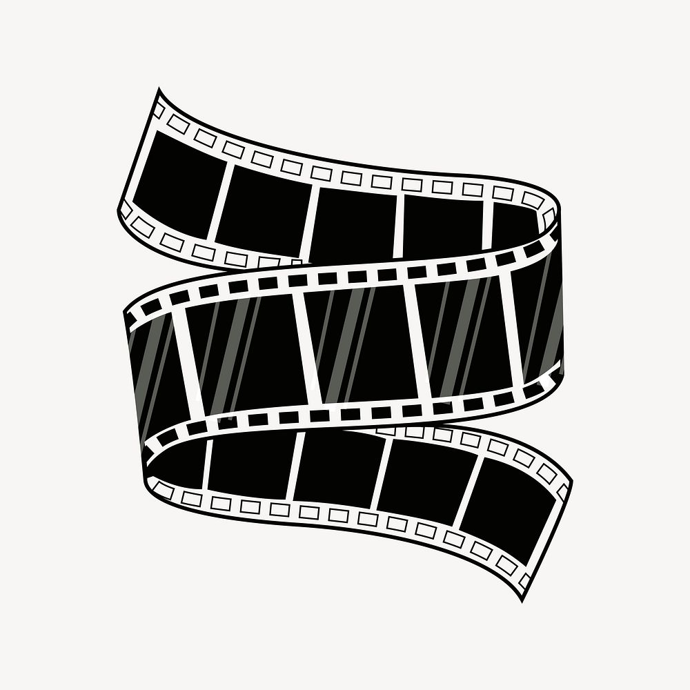Filmstrip clip art. Free public domain CC0 image.