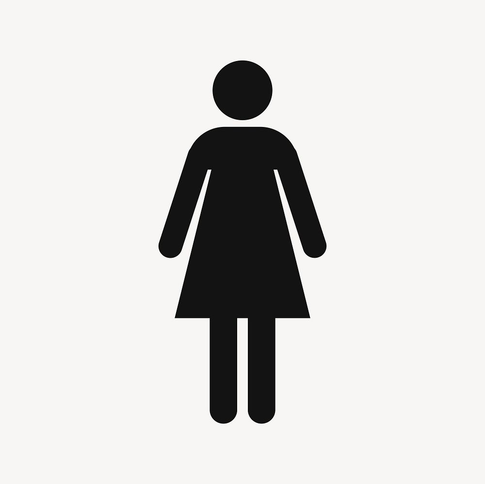 Woman clipart, individual illustration vector. Free public domain CC0 image.