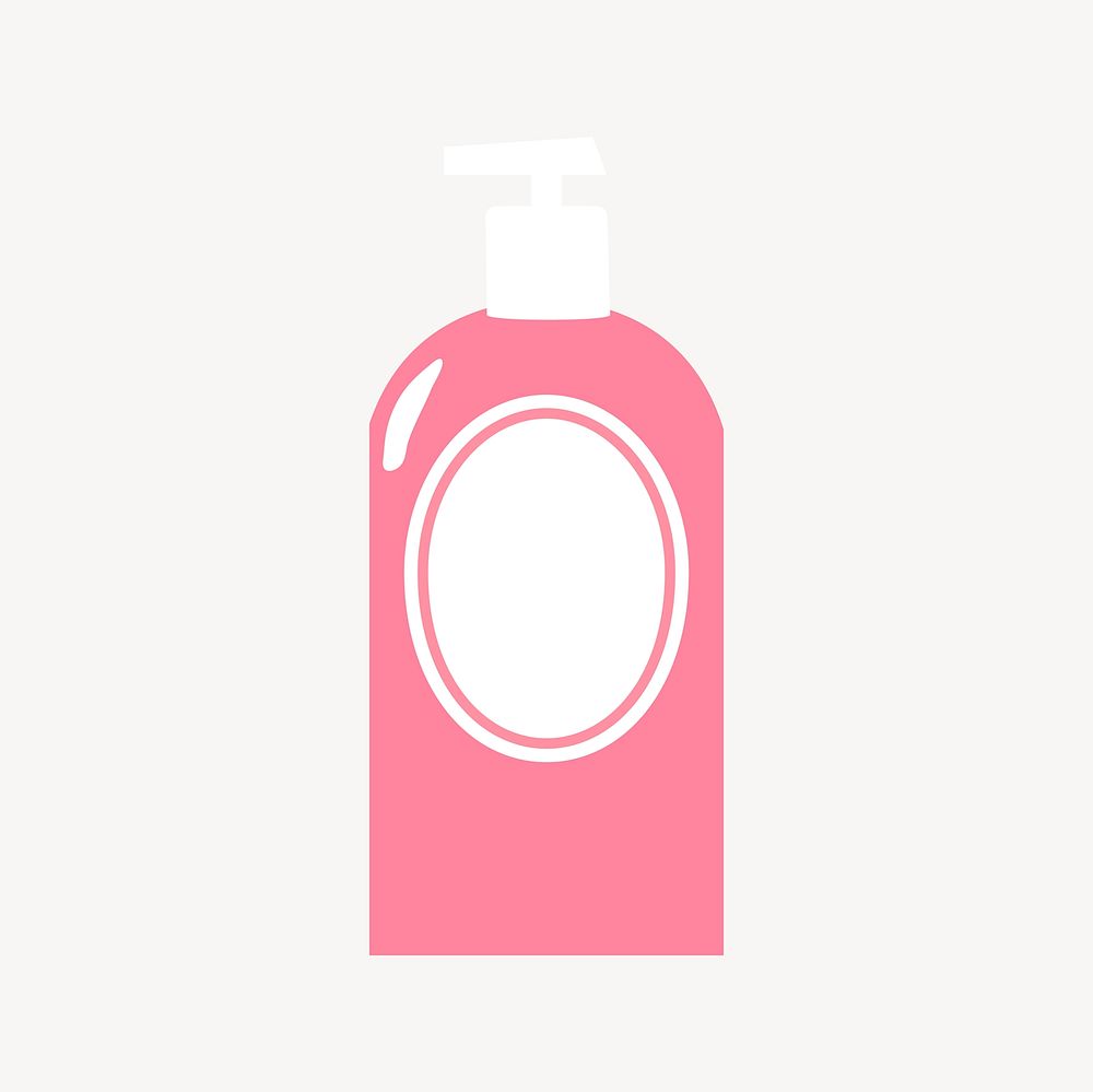 Shower bottle collage element, cute illustration vector. Free public domain CC0 image.