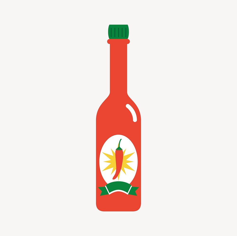 Hot Sauce collage element, cute illustration vector. Free public domain CC0 image.