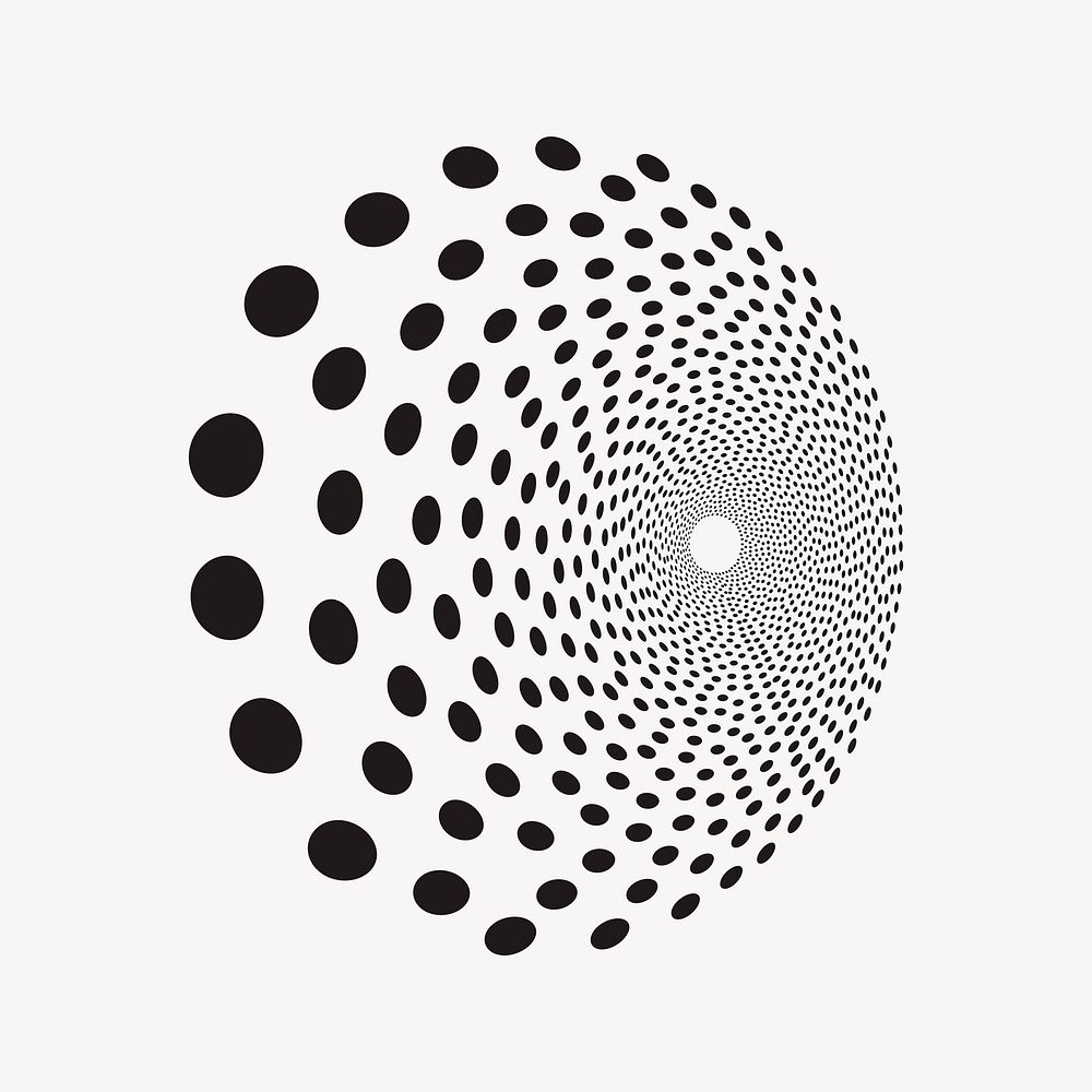 Abstract dots drawing, black and white illustration psd. Free public domain CC0 image.