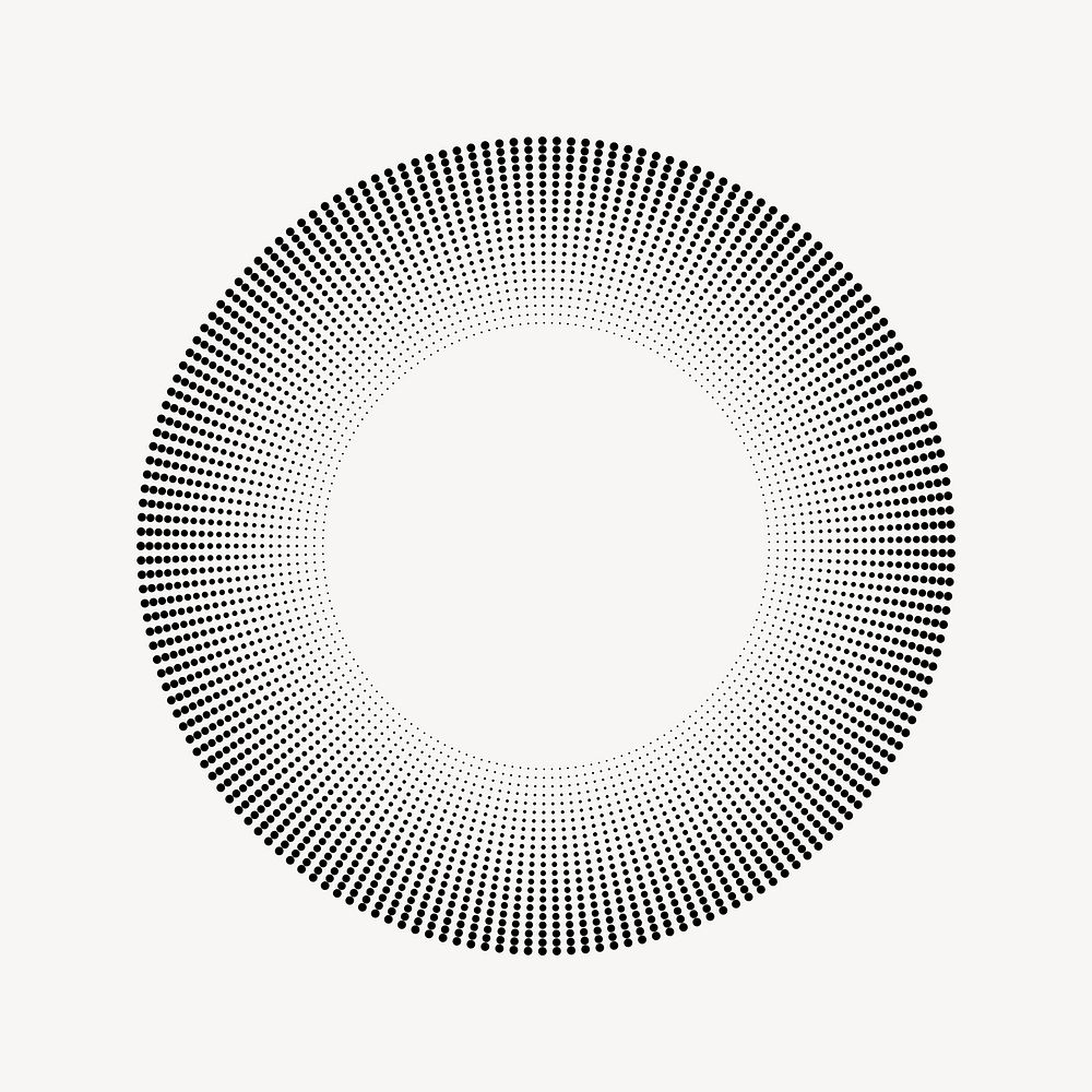 Abstract sphere drawing, black and white illustration vector. 