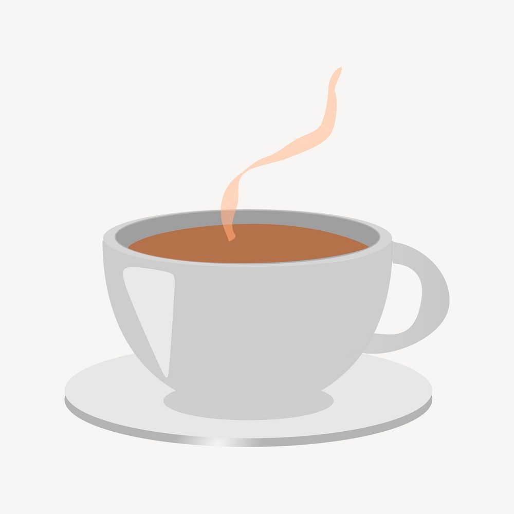 Hot coffee clip art. Free public domain CC0 image.
