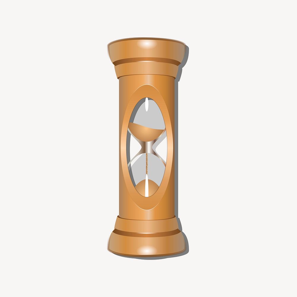 Hourglass collage element, cute illustration vector. 