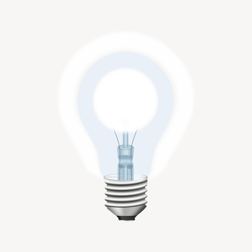 Light bulb clip art. Free public domain CC0 image.