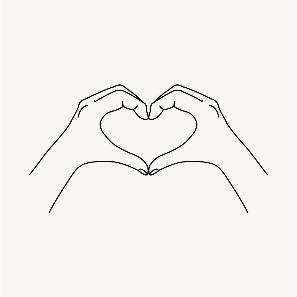 Love  clipart, hand sign illustration vector. Free public domain CC0 image.