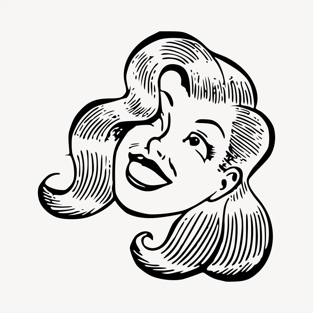 Happy woman clipart, cartoon character illustration vector. Free public domain CC0 image.