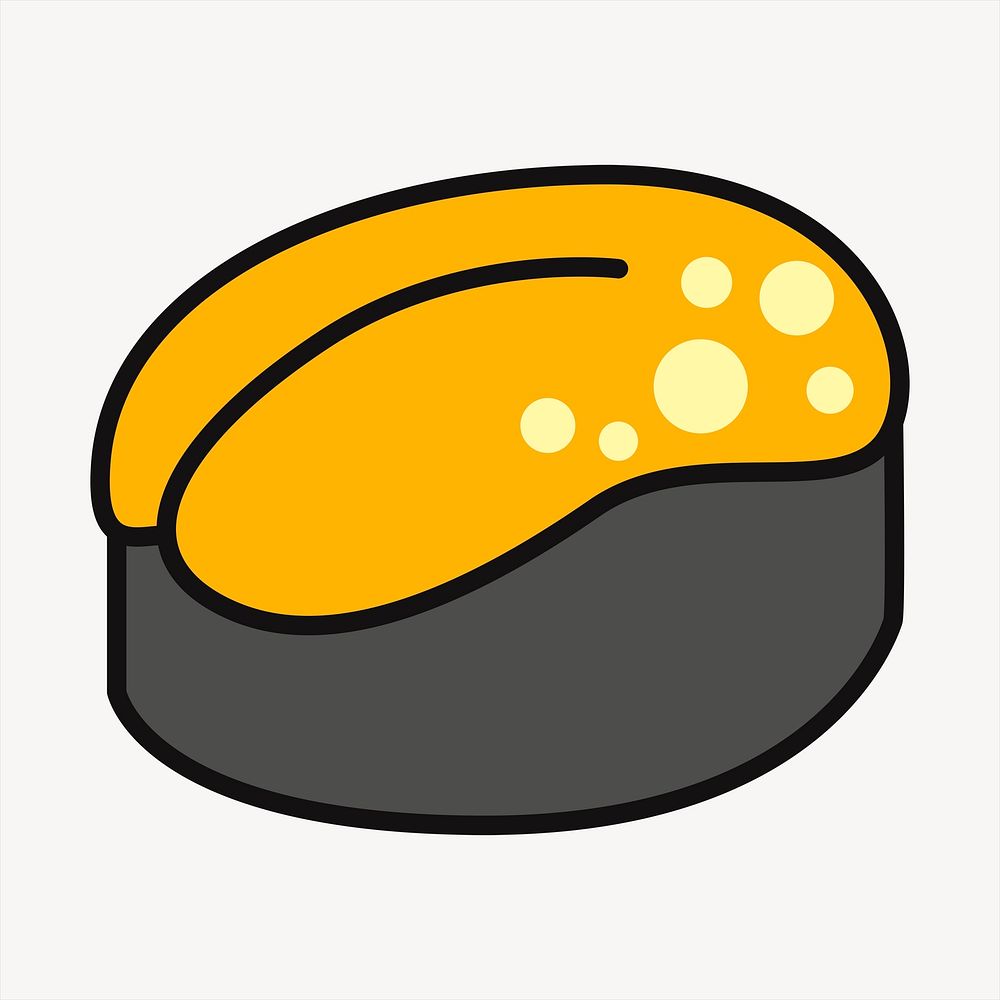 Uni sushi clipart, Japanese food illustration vector. Free public domain CC0 image.