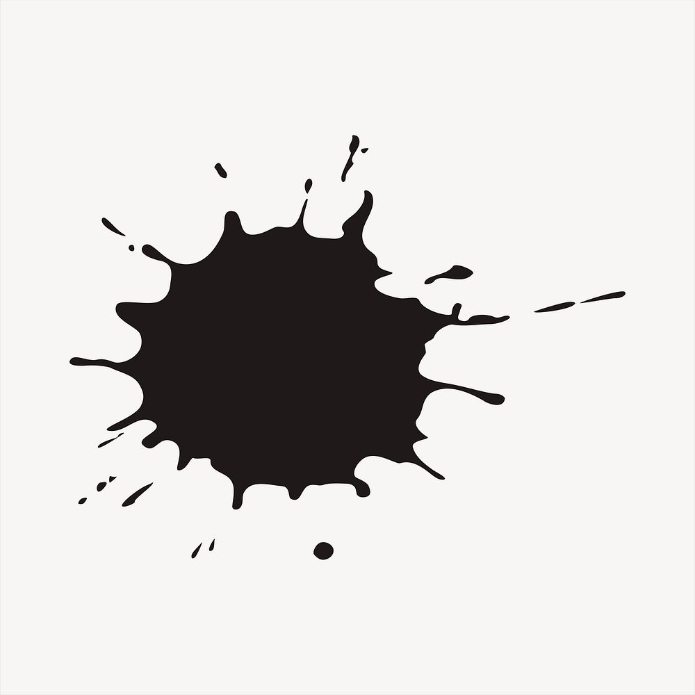 Ink splatter clipart, abstract frame illustration vector. Free public domain CC0 image.