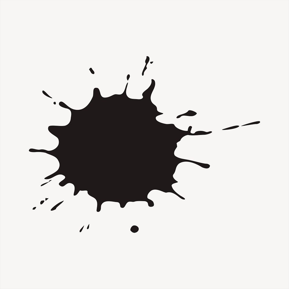Ink splatter illustration. Free public domain CC0 image.