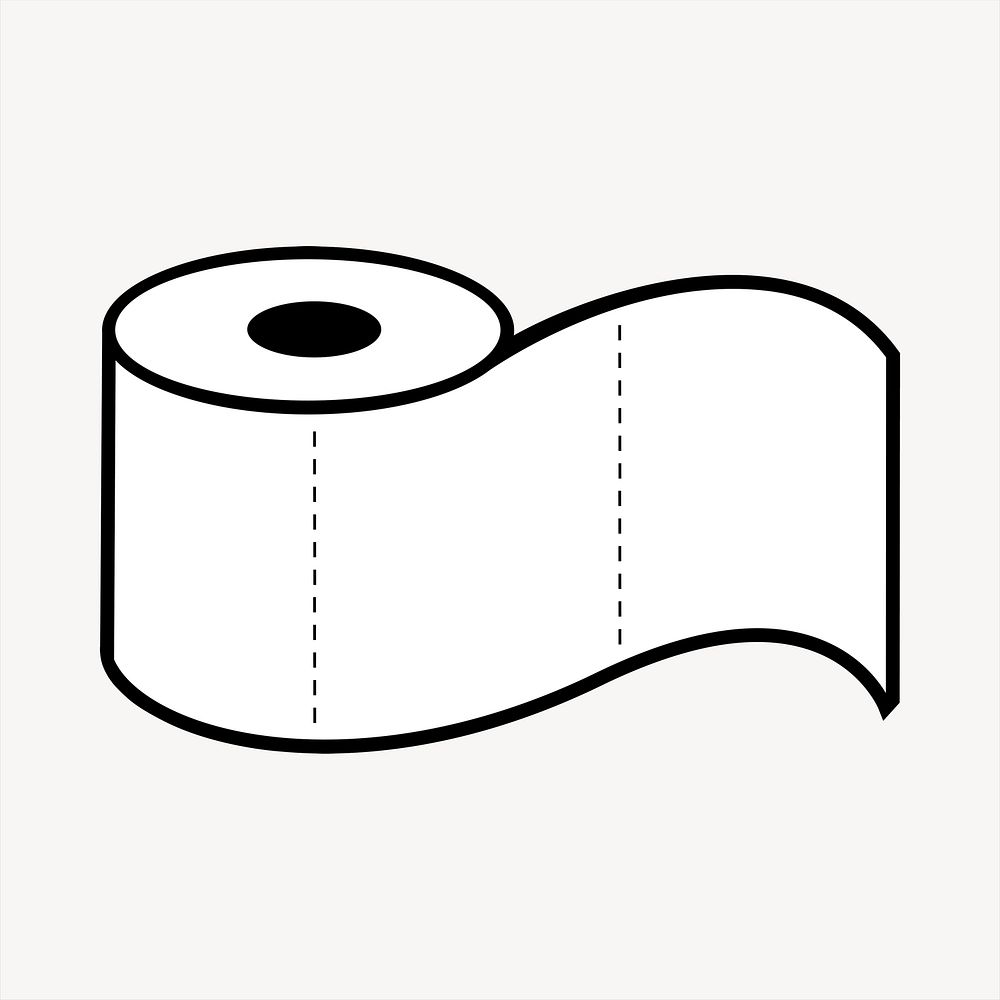 Toilet paper clipart, object illustration psd. Free public domain CC0 image