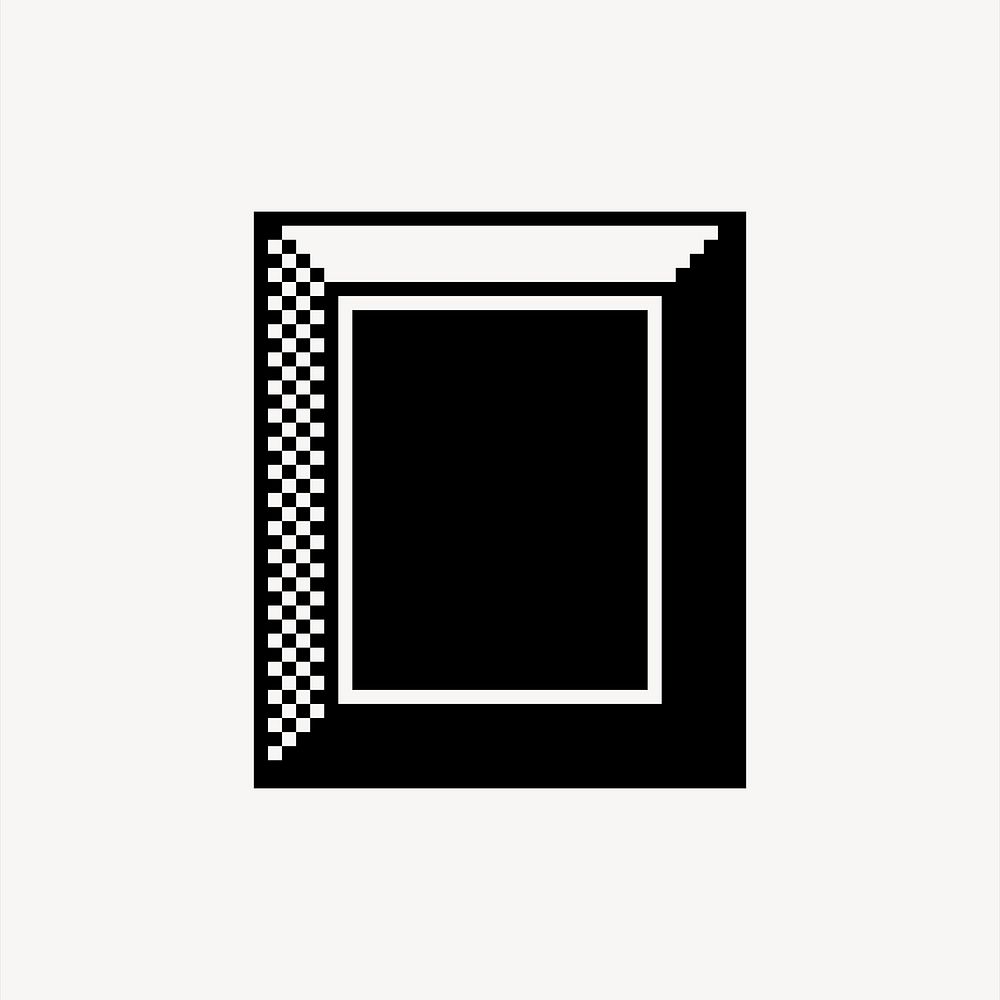I letter clipart, 8-bit font illustration vector. Free public domain CC0 image.