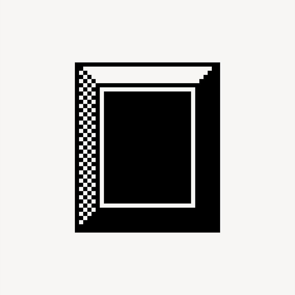 I letter clipart, 8-bit font illustration psd. Free public domain CC0 image.
