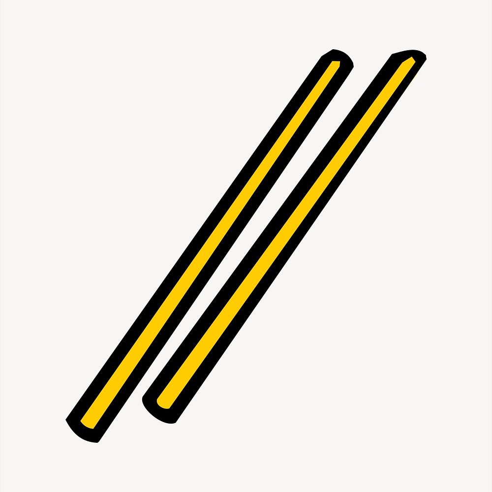 Chopsticks clipart, tableware illustration vector. Free public domain CC0 image.