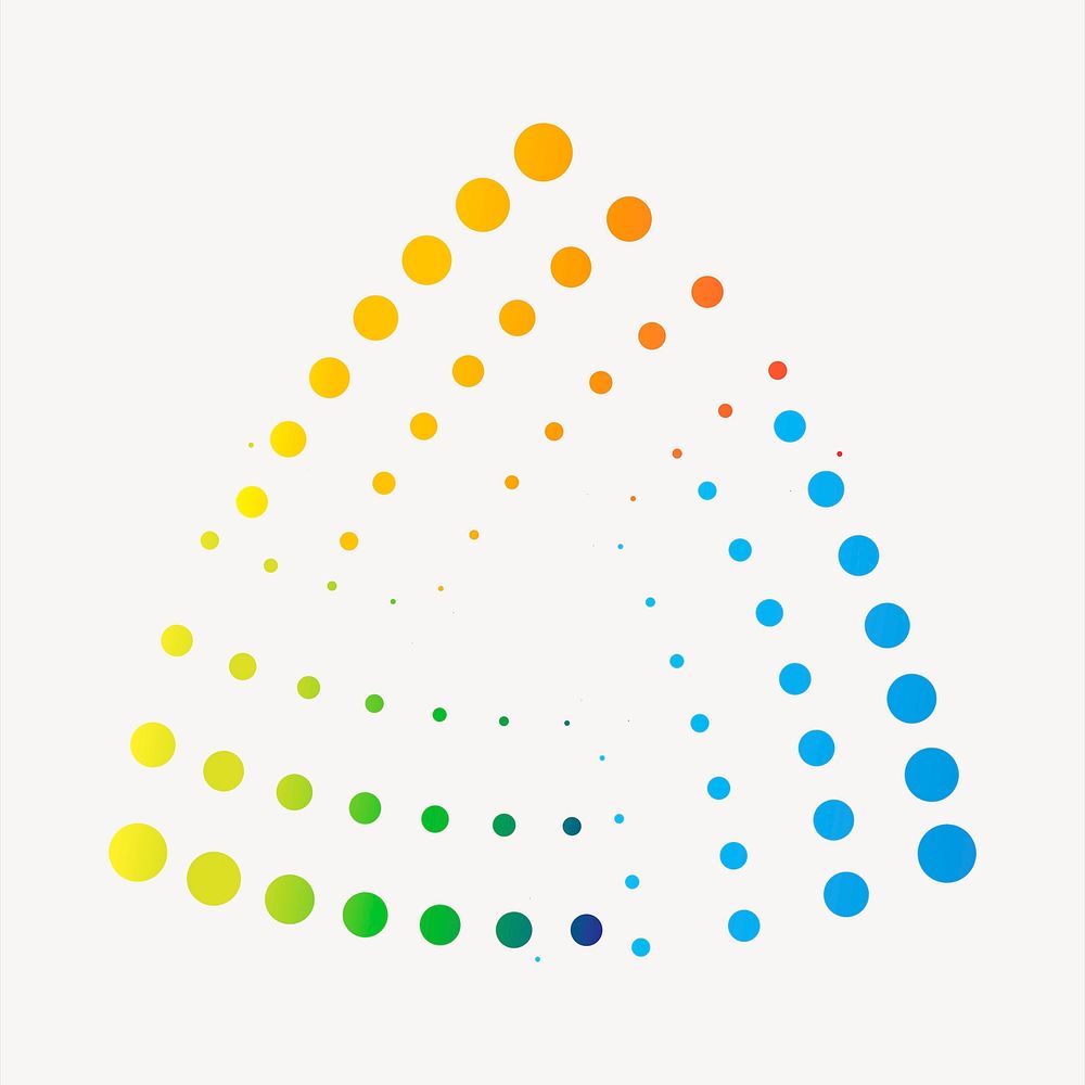 Colorful gradient badge illustration. Free public domain CC0 image.