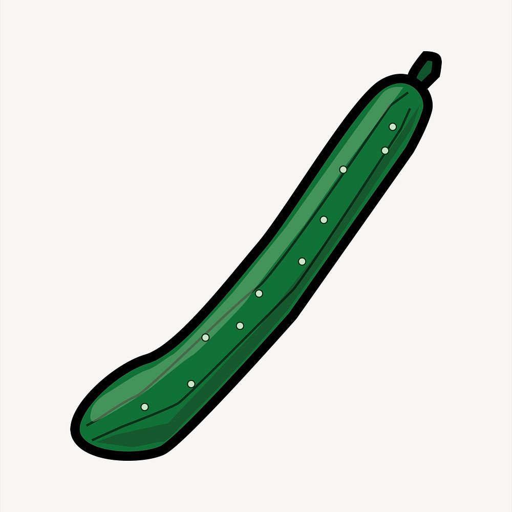 Zucchini clipart, food illustration psd. Free public domain CC0 image.