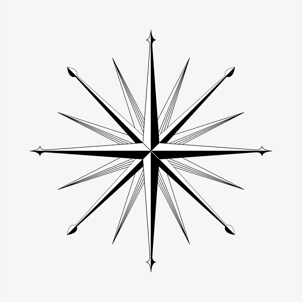 Compass clipart, exploration illustration vector. Free public domain CC0 image.