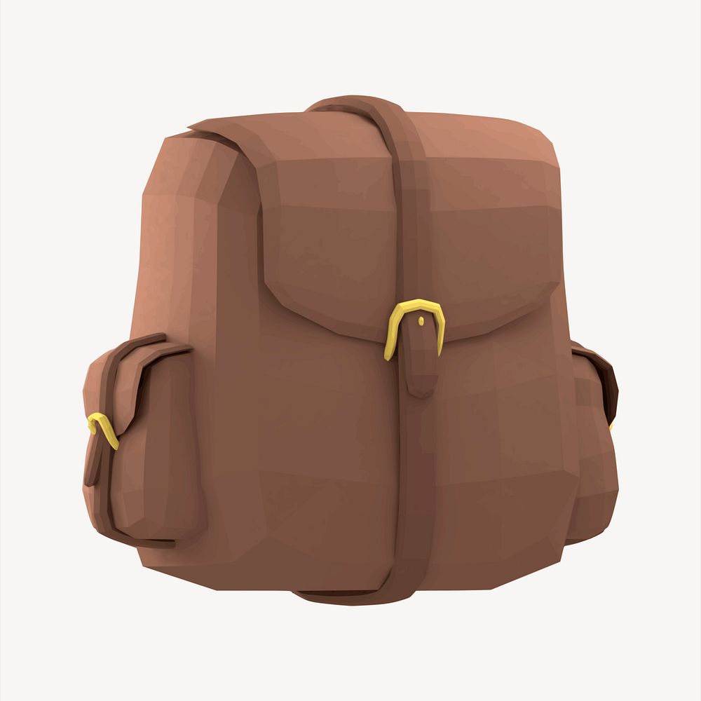 Brown bag clipart, exploration illustration vector. Free public domain CC0 image.