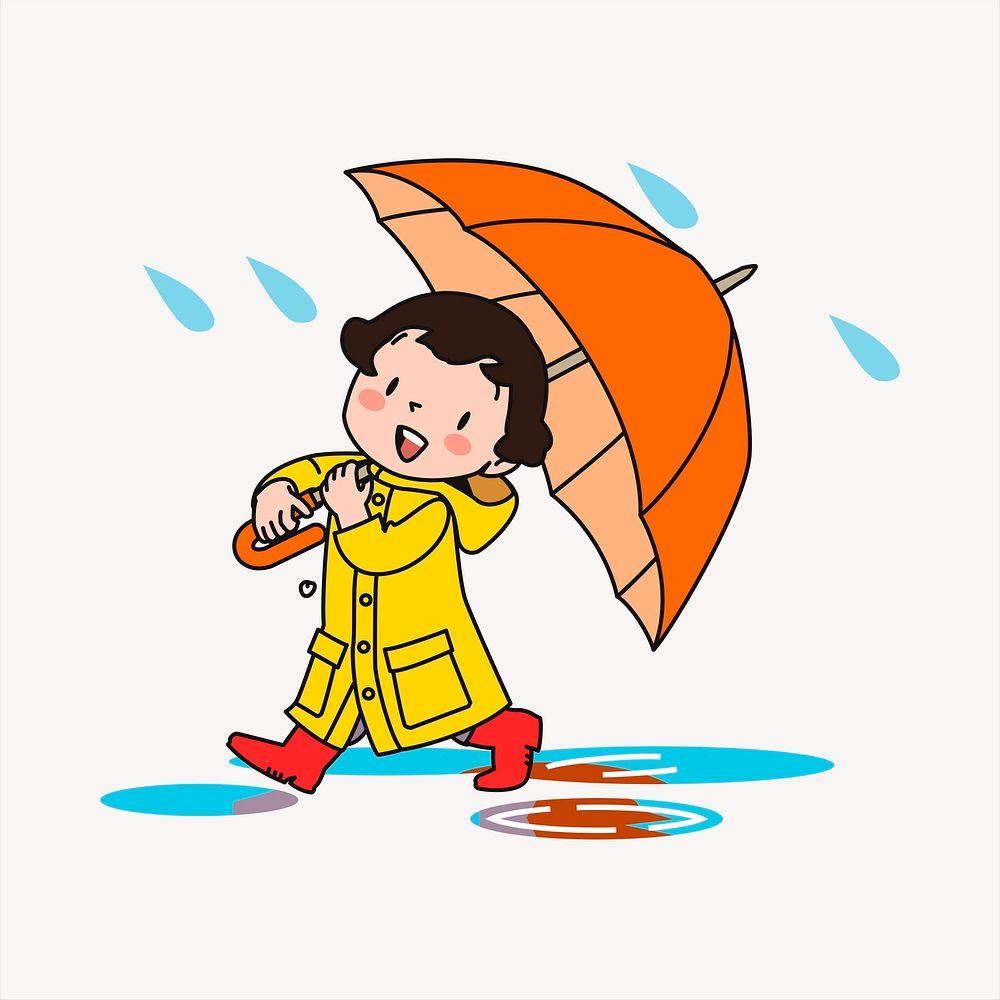 Little girl clipart, cartoon character illustration vector. Free public domain CC0 image.
