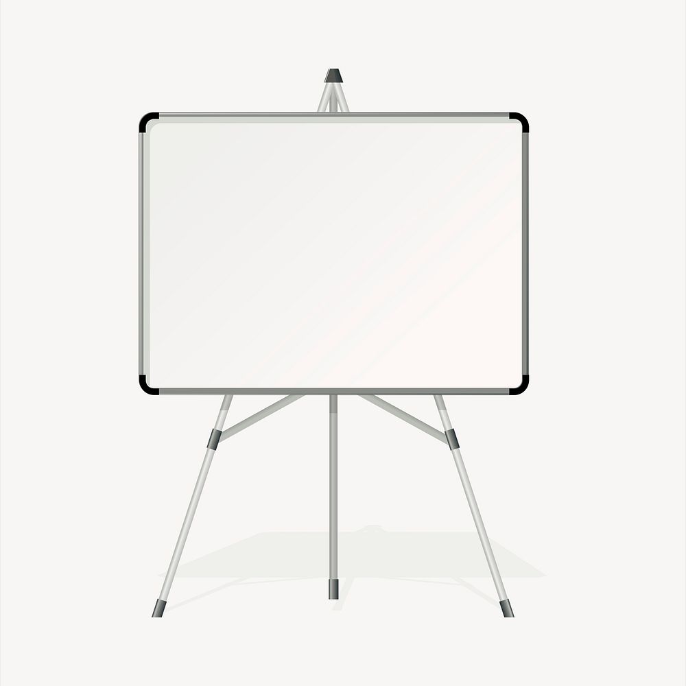 White board clipart, object illustration vector. Free public domain CC0 image.