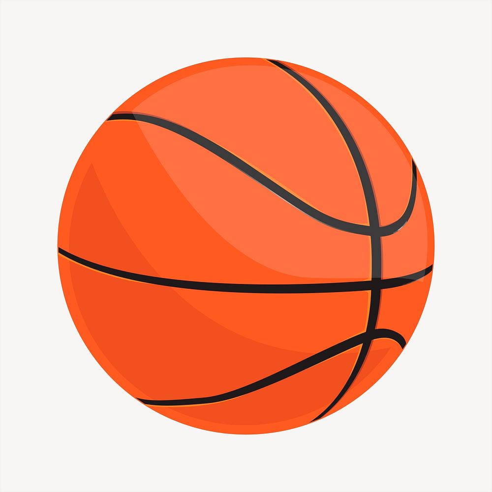 Basketball clipart, sport equipment illustration vector. Free public domain CC0 image.