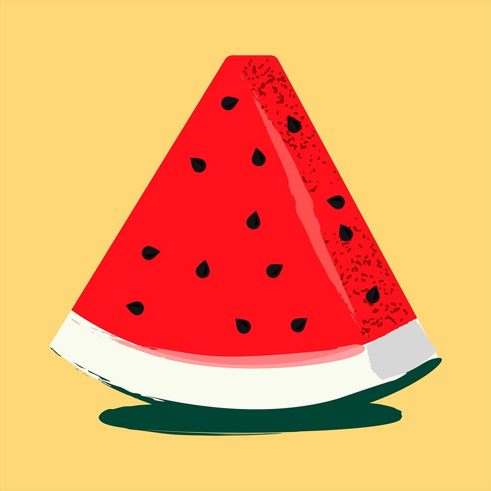 Watermelon clipart, fruit illustration psd. Free public domain CC0 image.