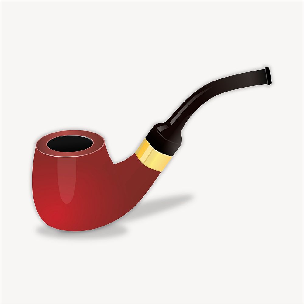 Tobacco pipe illustration. Free public domain CC0 image.