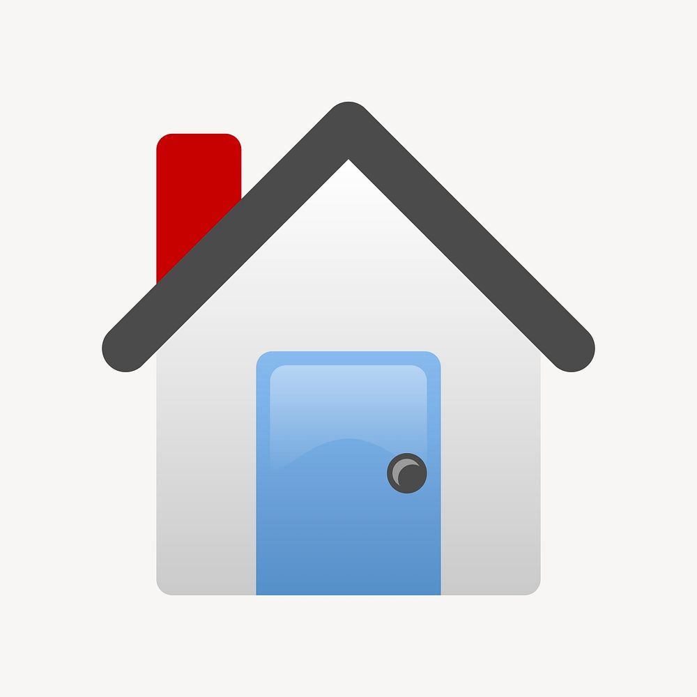 Home icon illustration. Free public domain CC0 image.