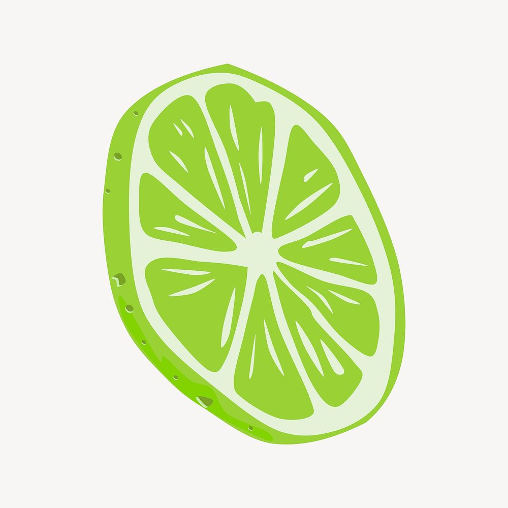 Lime clipart, food illustration psd. Free public domain CC0 image.