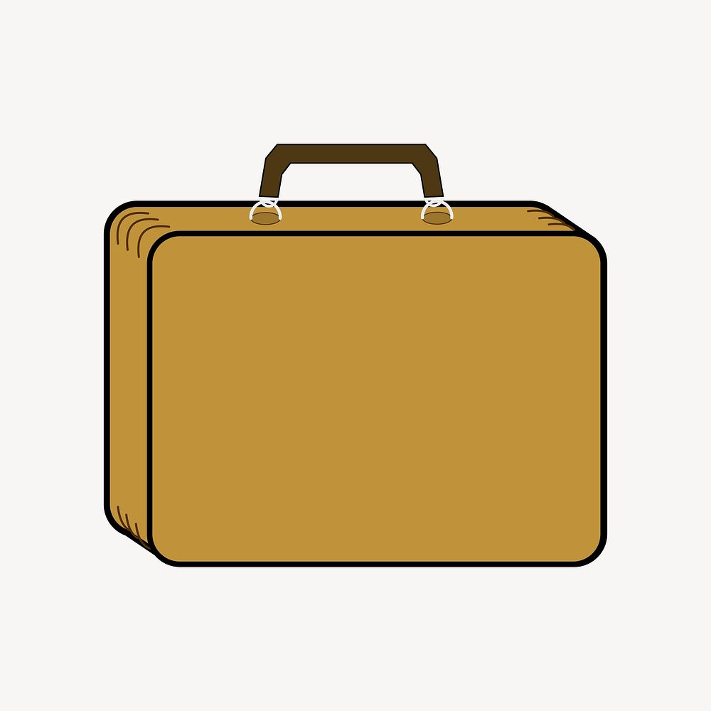 Suitcase illustration. Free public domain CC0 image.