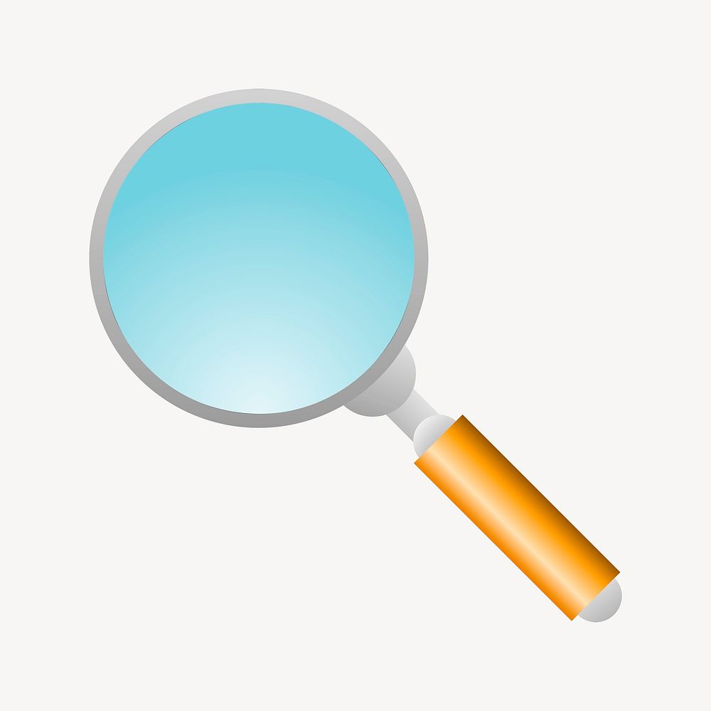 Magnifying glass clipart, object illustration psd. Free public domain CC0 image.