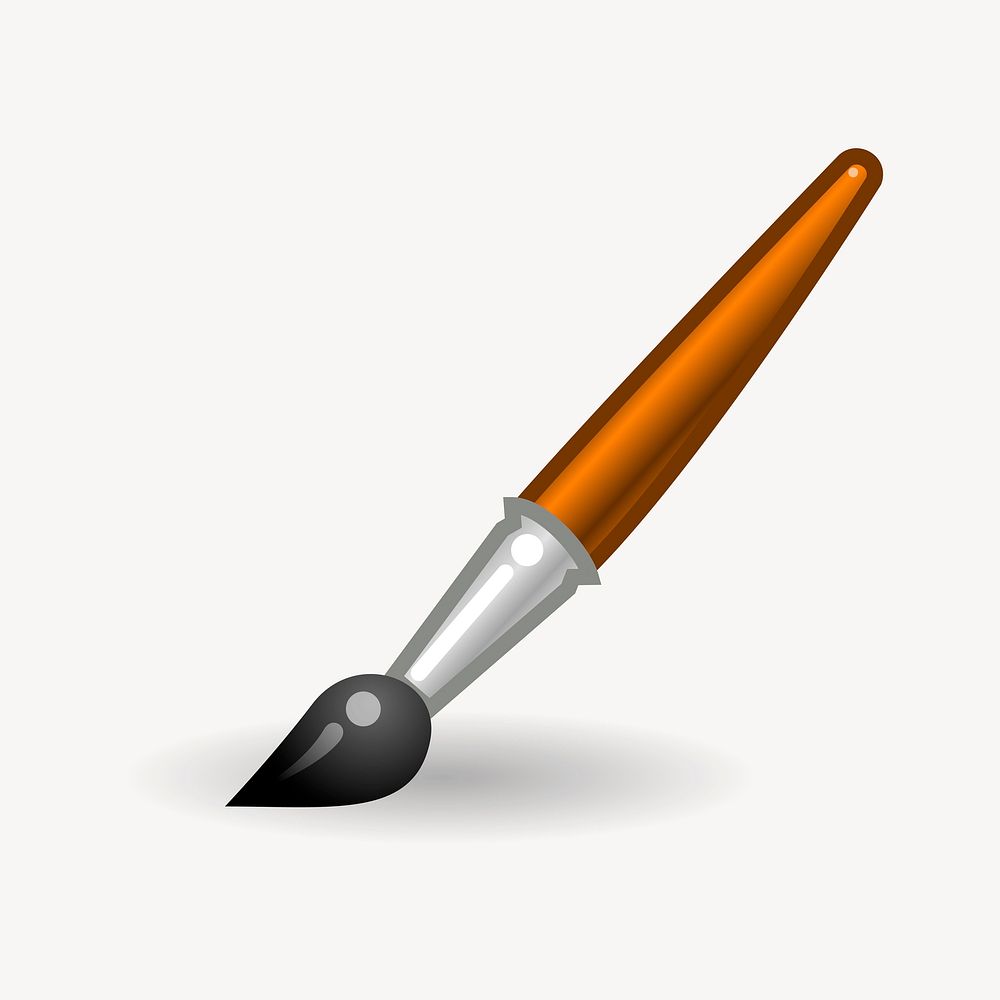 Paintbrush icon illustration. Free public domain CC0 image.