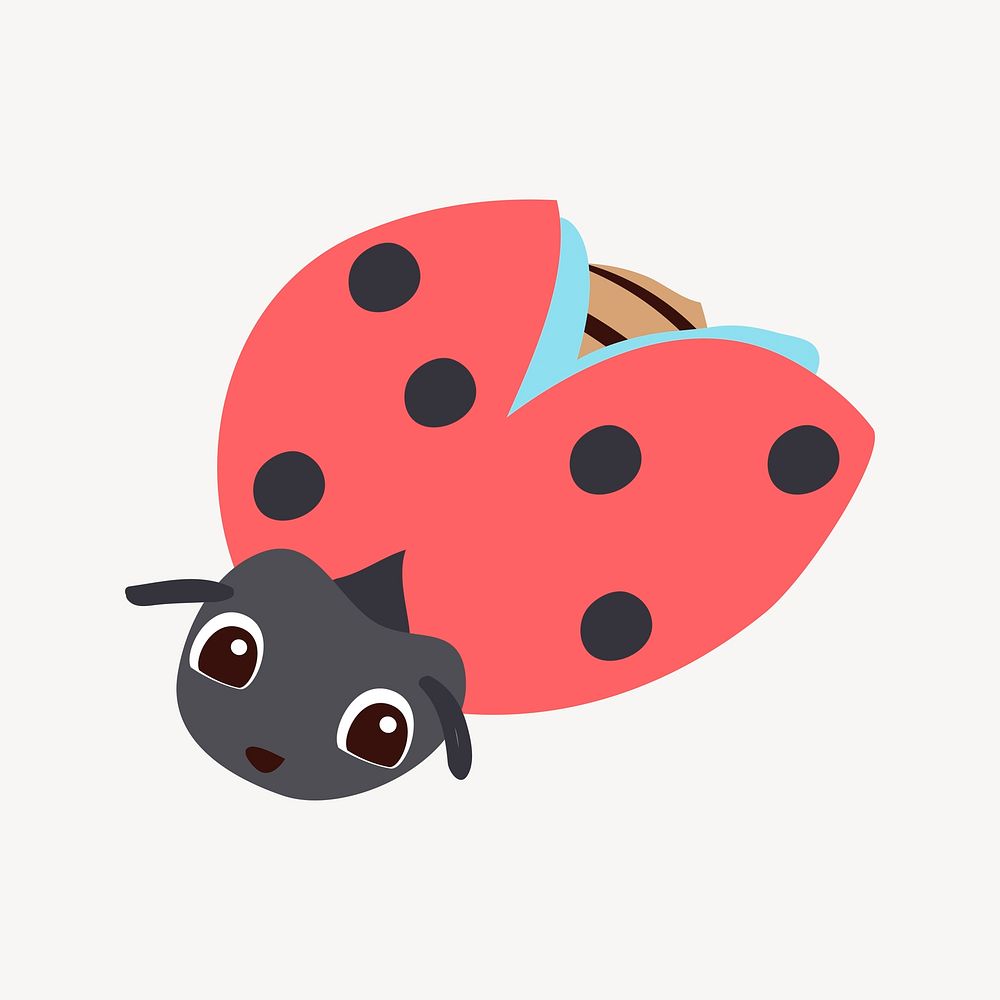 Ladybug clipart, animal illustration vector. Free public domain CC0 image.