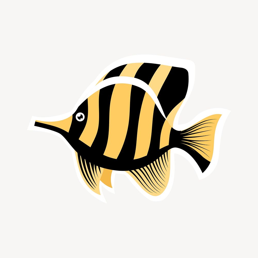 Fish clipart, animal illustration vector. Free public domain CC0 image.