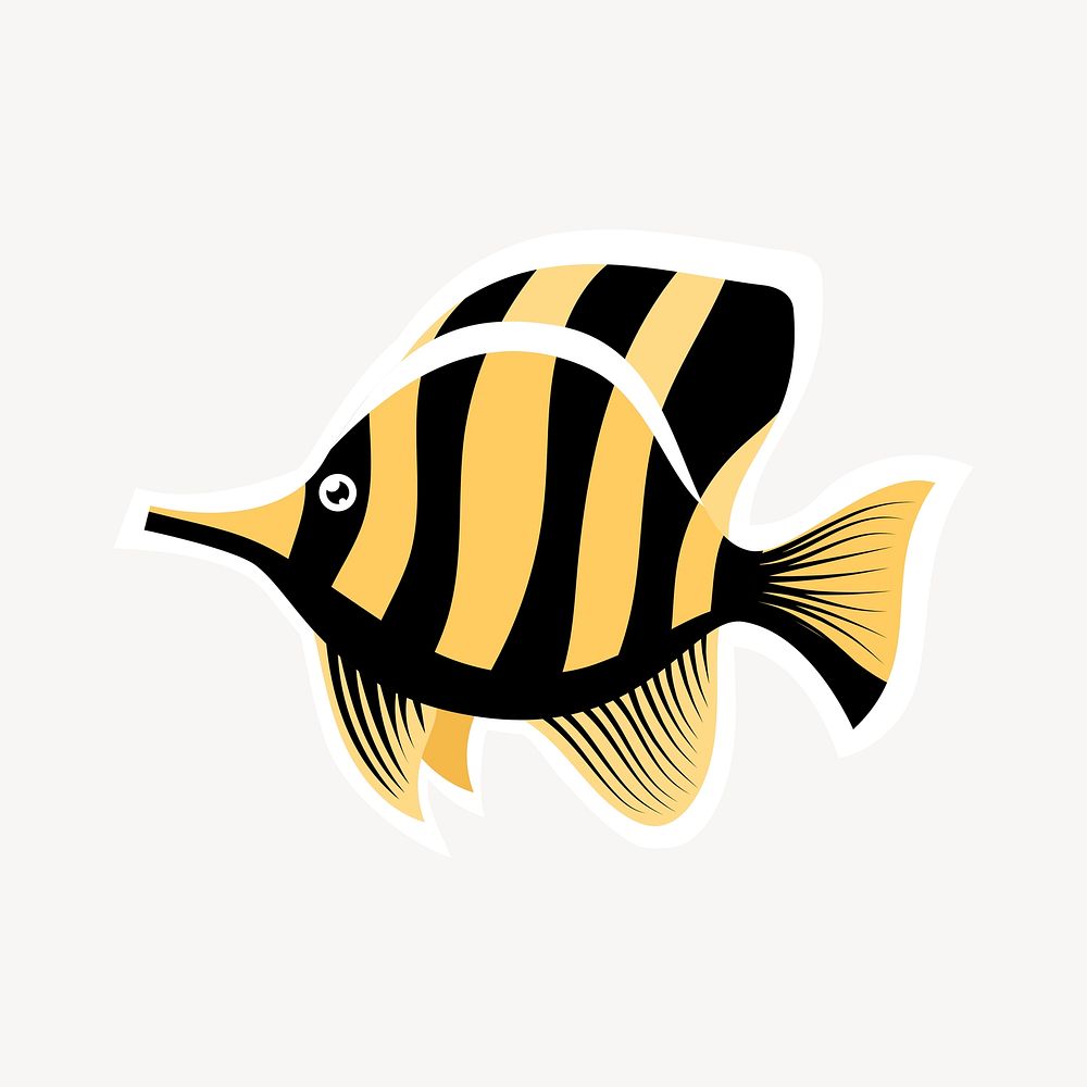 Fish clipart, animal illustration psd. Free public domain CC0 image.