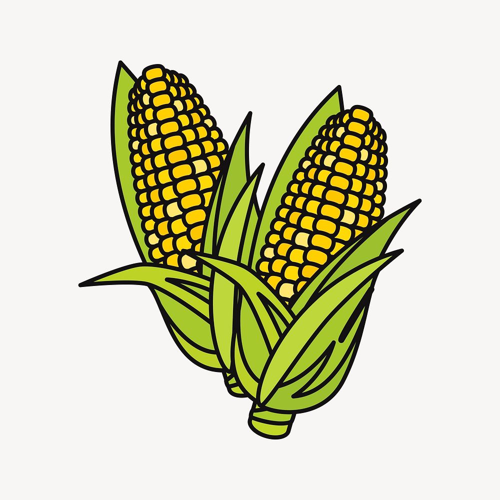 Corns clipart, food illustration vector. Free public domain CC0 image.