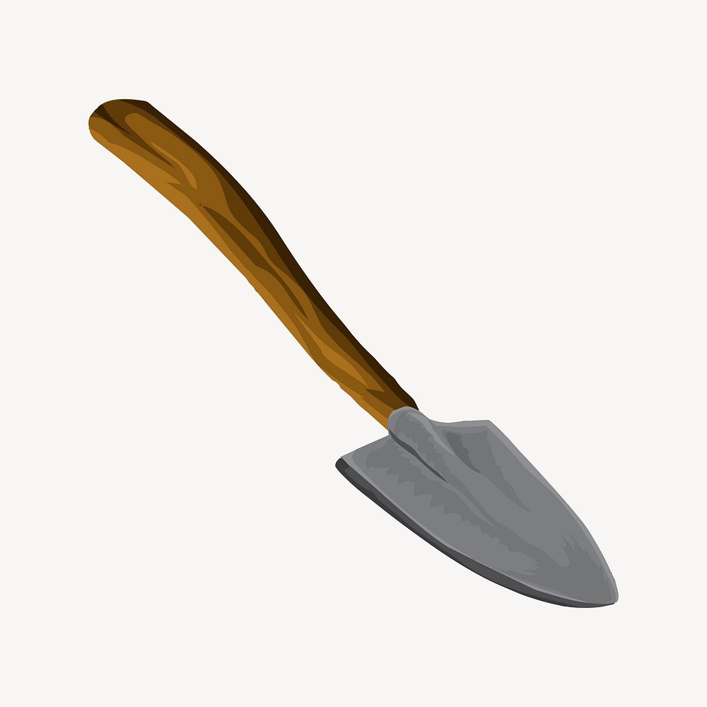 Shovel illustration. Free public domain CC0 image.