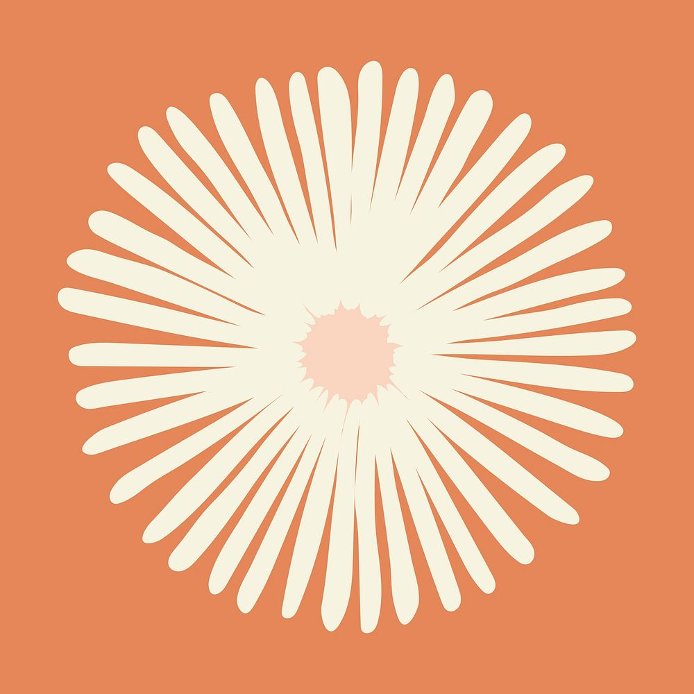 Aesthetic daisy sticker, flower doodle vector
