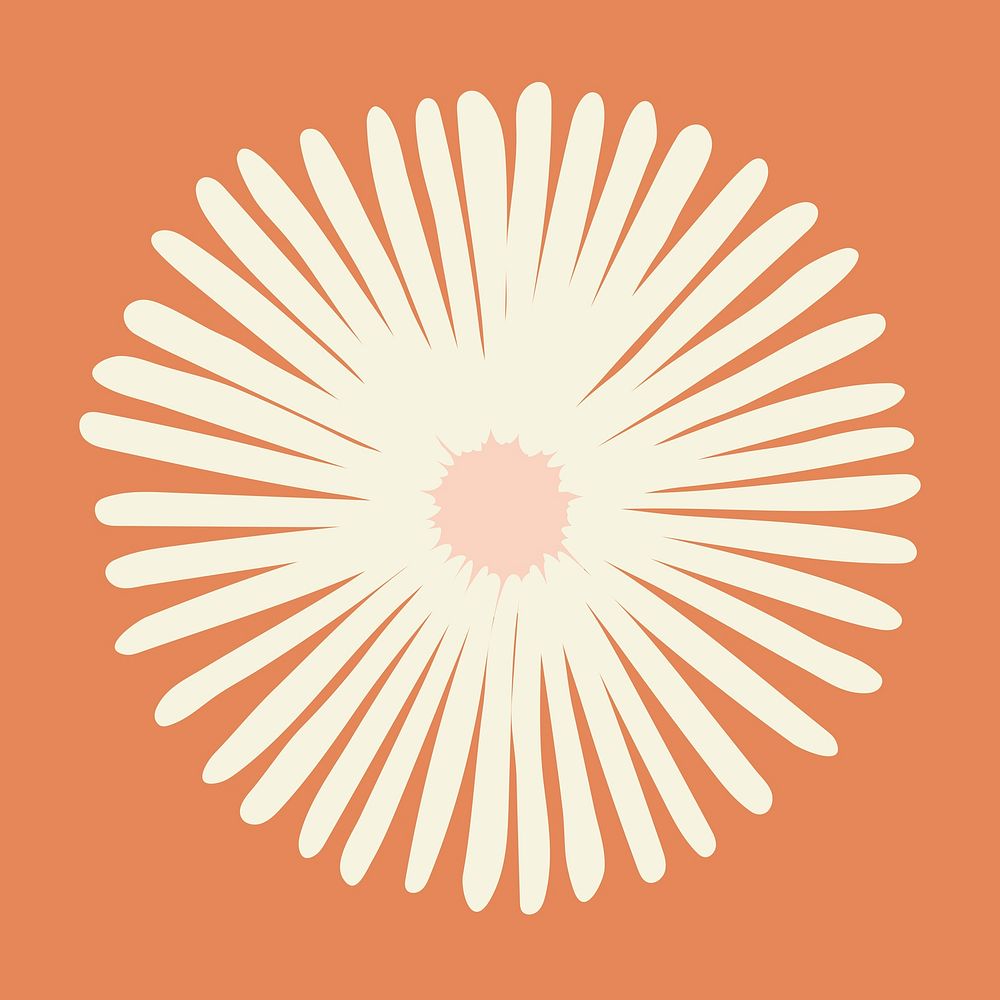 Aesthetic daisy sticker, flower doodle Premium PSD rawpixel