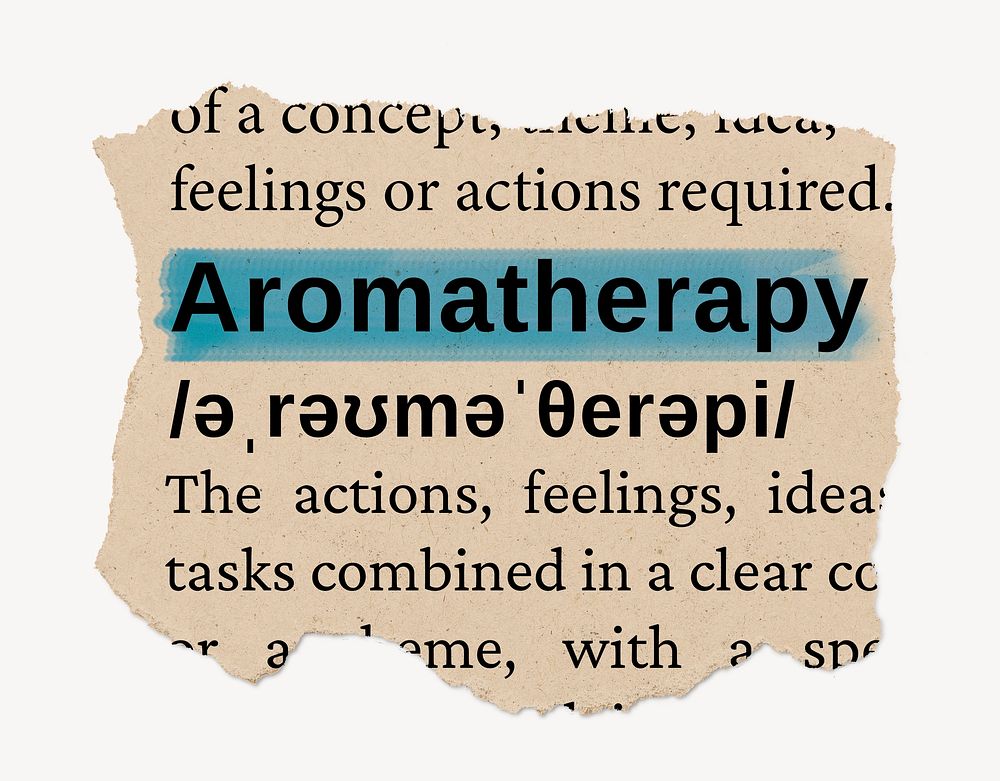 Aromatherapy ripped dictionary, editable word Free PSD rawpixel