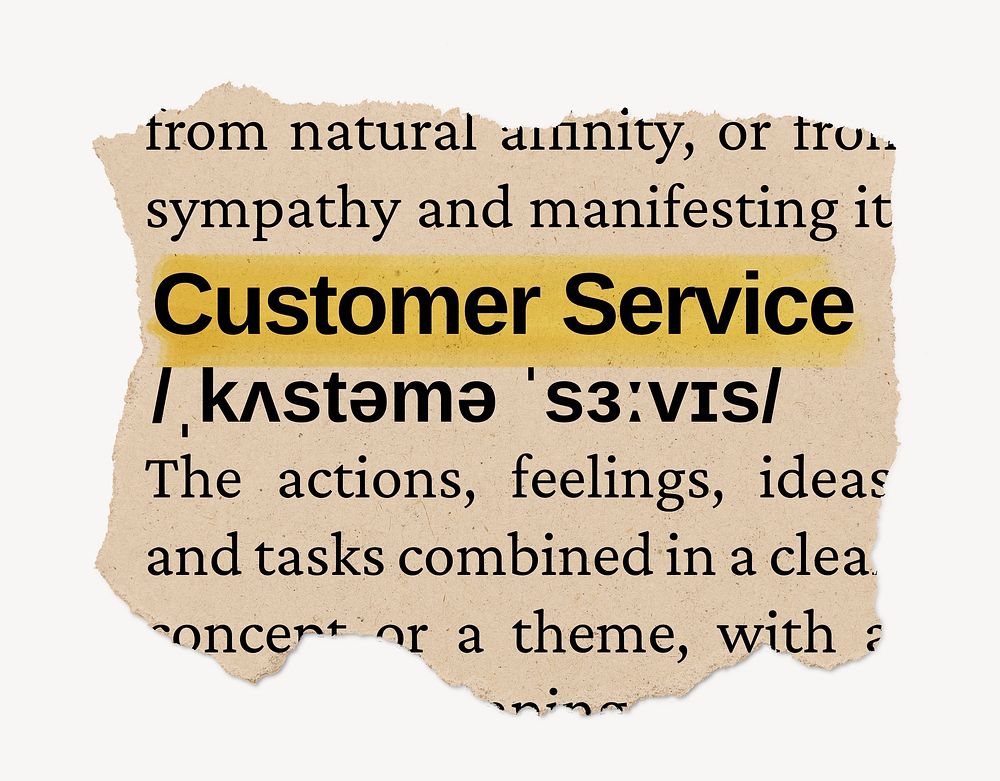 Customer service dictionary word, vintage Free Photo rawpixel